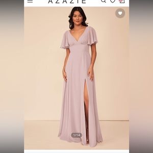 Azazie Kimber dress in Dusty Rose - size 2